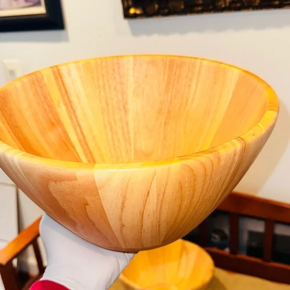 Hearth & Hand Natural Rubberwood Bowl - Picture 1 of 9